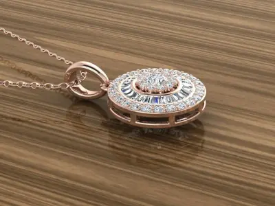Jewelry Pendant 3D print model 2