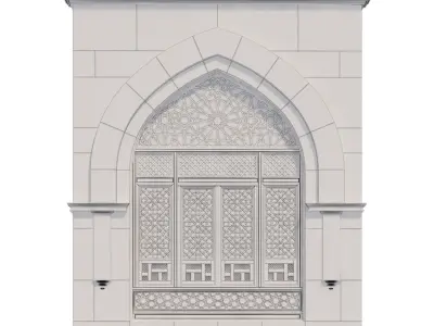 Arabic turkish islamic architectural element set 503 3D model