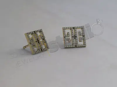 Highly luxury Givenchy design earring 3d model 3D print model