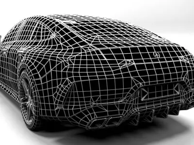 MERCEDES AMG GT 43 4DOOR Low-poly 3D model