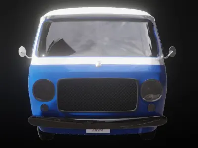 Small Bus  Low-poly 3D model