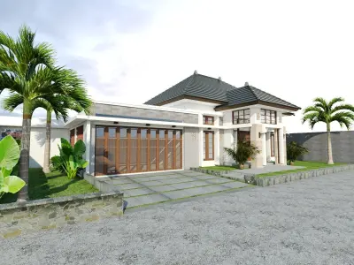 minimalist house exterior Design  3D print model