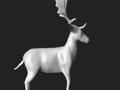 deer High Poly with antlers 3D model