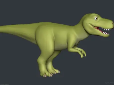 Stylized Cartoon Tyrannosaurus T-Rex Dinosaur 3D model