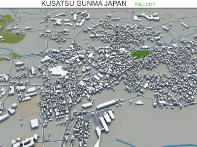 Kusatsu Gunma Japan 15km Free low-poly 3D model