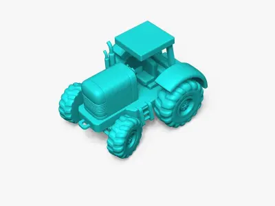 Cute Tractor - Block Cars - Funny Toy to Assembly 3D print model