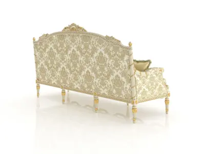 Baroque gold sofa by Modenese 3D model