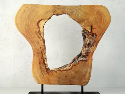 Wooden Decoration on Stand 3D model