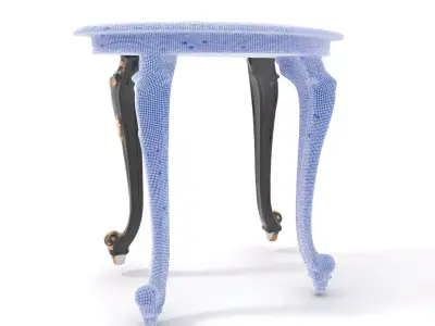 Elegant Black Mahogany Table model pack Low-poly 3D model