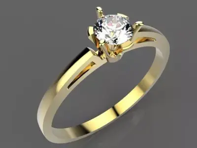 diamond ring engagement 3 Free 3D print model