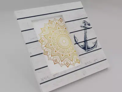 wooden photo frame 3D model