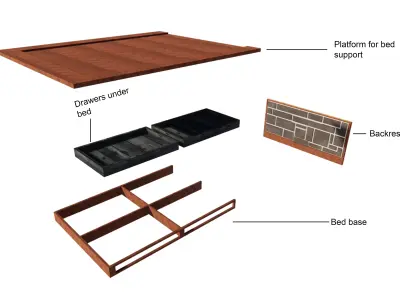 AKITA BED 3D model