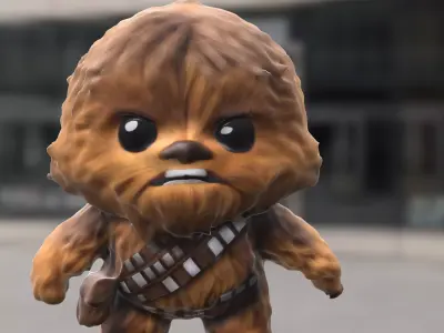 Chibi Chewbacca Low-poly 3D model