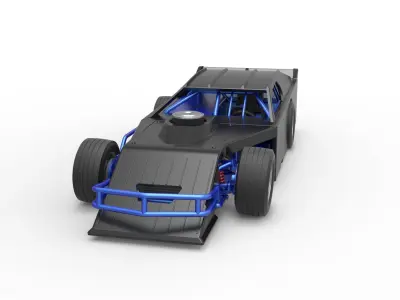 Asphalt Modified stock car Version 3 Scale 1 to 25 3D print model
