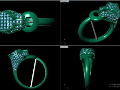 tiger ring 3D print model get