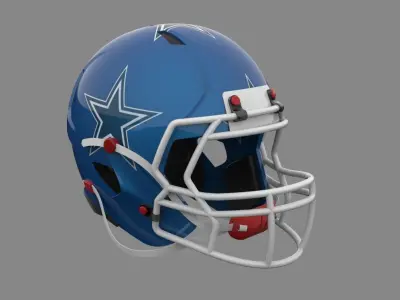 Football Helmet 3D model shop