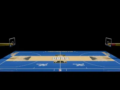 Ultra realistic Denver Nuggets court 3D model