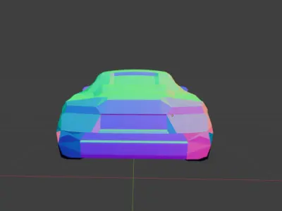Audi R8 Lowpoly car Low-poly 3D model
