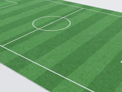 Football Soccer Stadium Field Low-poly 3D model