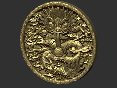 dragon golden 3D print model buy