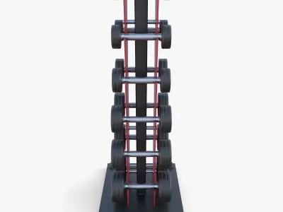 Vertical dumbbell rack 3D model