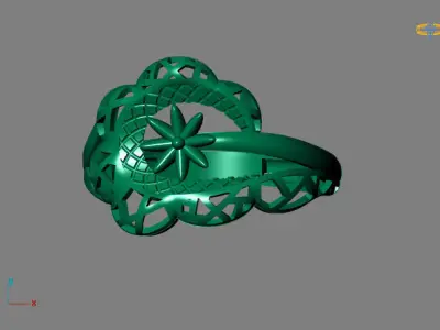 Fancy Womens Rings Plain Rings Ready STL 3DM Models Rings 3D print model 35