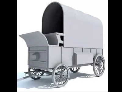 Old West Carriage 3D model