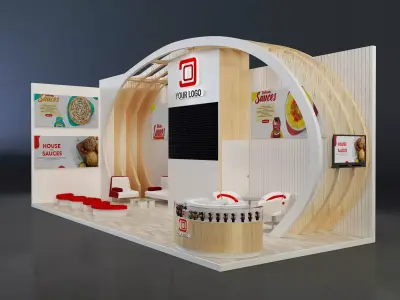 Booth Exhibition Stand a639  3D model