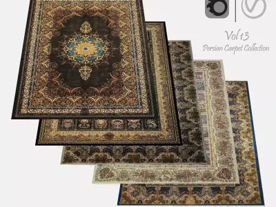 Persian Carpet Collection-vol13-4k texture Low-poly 3D model
