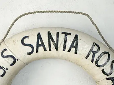 1958 Vintage Life Preserver Ring 3D model