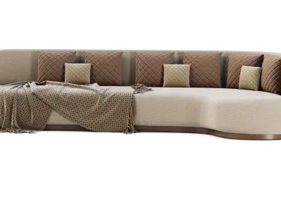 Stefa restaurant large sofa by Bpoint Design 3D model