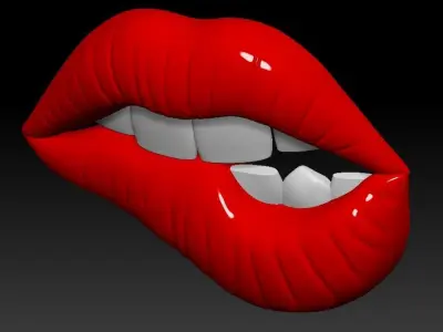 LIPS BITTEN DETAILED DECOR 3D print model