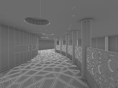 Restraunt Interior  Low-poly 3D model