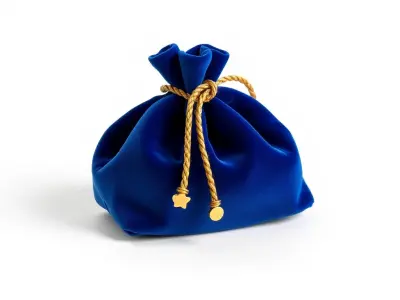 Elegant Velvet Pouch D Model Pack Low-poly 3D model