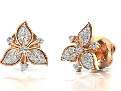 three leaf stud 3D print model