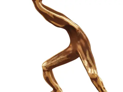 Abstract human sculpture 3D model