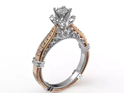 Verragio ring 3D print model