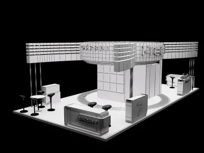  Booth Exhibition Stand a317a  3D model