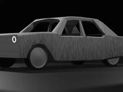 concept car concept based on Volga 24 with redesigned design 3D model