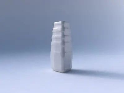 Vase triangle with smooth horizontal ribbons  3D print model