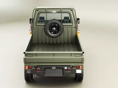 Kei-Truck V Snowplow Low-poly 3D model