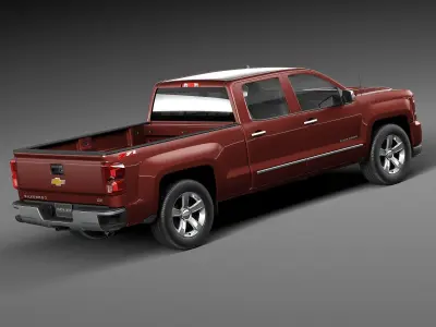 Chevrolet Silverado Z71 Double Cab 2015 3D model