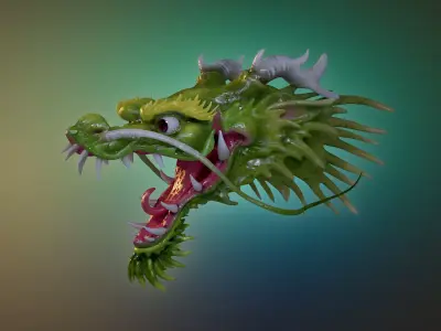 Dragon Head 3D model 6
