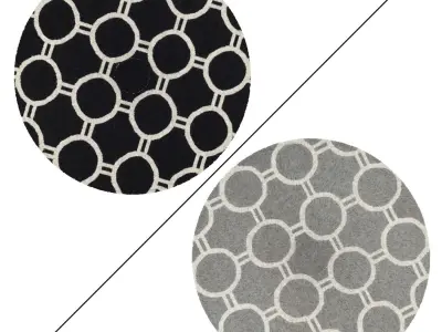 Round Rug Set 78 3D model
