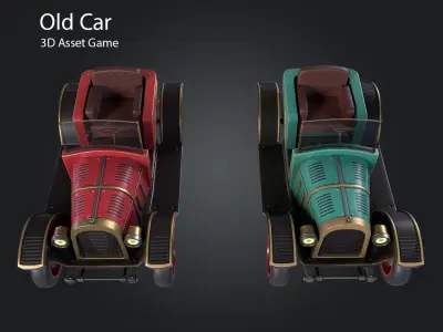 Old Car Low-poly 3D model