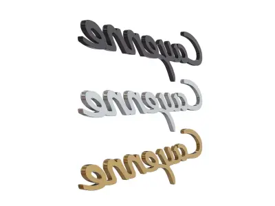 Cayenne nameplate Porsche  3D print model