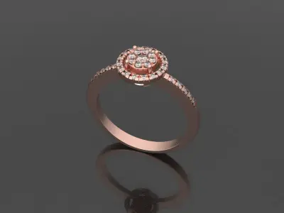 Luxury wedding ring 3D print model