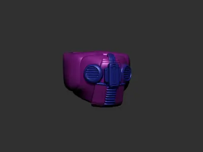 helmet high poly sculpt 3d printable ver 7 3D model 3D model