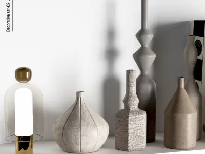 Decorative Set 02 3D model 12