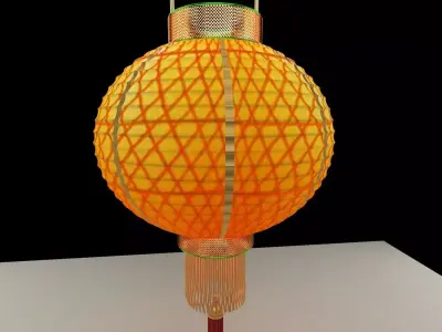 Chinese red lantern 3D model 53